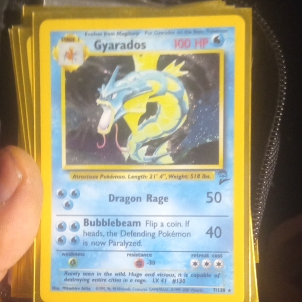 Nintendo Pokémon Gyarados Card - Blue and Yellow
